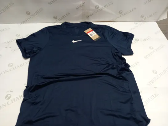 NIKE DRI-FIT SLIM FIT NAVY T-SHIRT - L