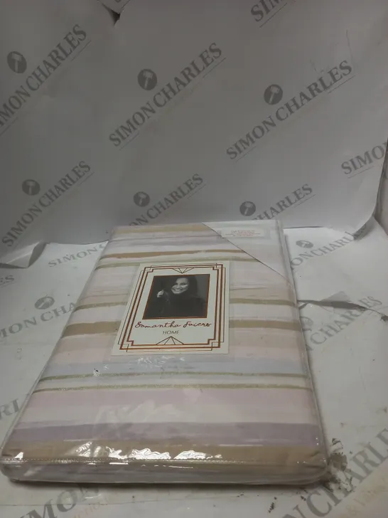 SERENA STRIPE BLUSH DUVET SET - SINGLE 