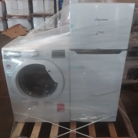 HOOVER H-WASH 300 FREESTANDING WASHER DRYER WHITE AND FRIDGEMASTER 120 LITRE FREESTANDING FRIDGE FREEZER