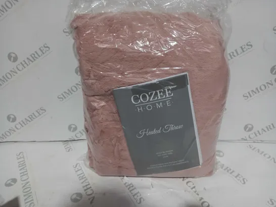 BOXED COZEE HOME HEATED BLANKET IN PINK