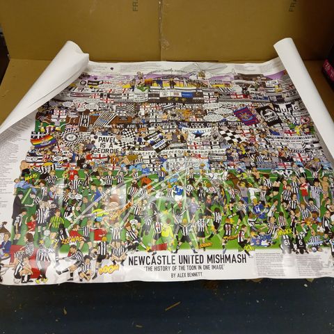 LOT OF 2 NEWCASTLE UNITED MISHMASH POSTERS