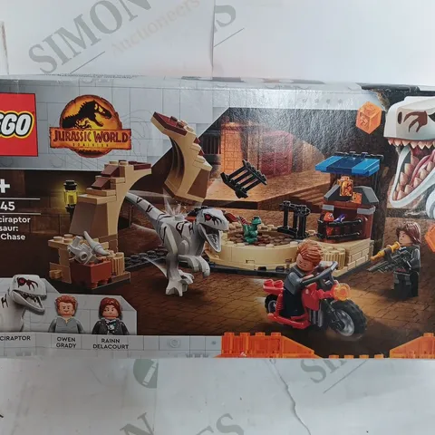 LEGO JURRASIC WORLD ATROCIRAPTOR DINOSAUR BIKE CHASE - 76945