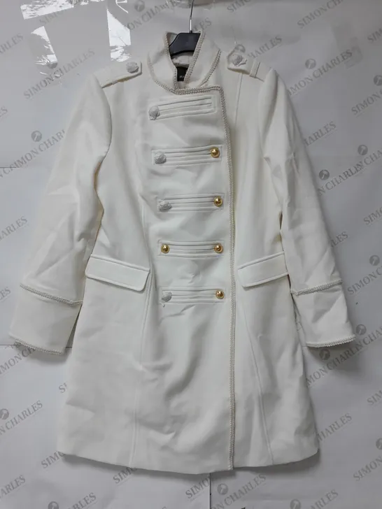 JULIEN MCDONALD LADIES CREAM COAT SIZE 12