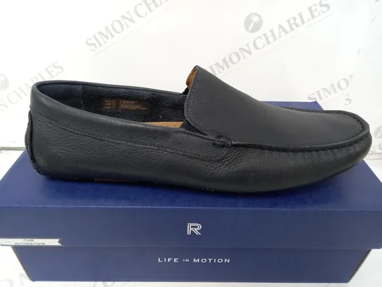 BOXED ROCKPORT MENS RHYDER VENETIAN SHOES IN NAVY - SIZE 10