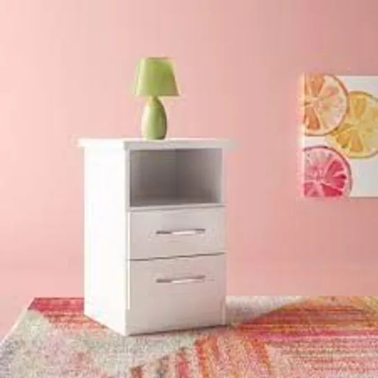 BOXED ARJONA 2 DRAWER BEDSIDE TABLE 