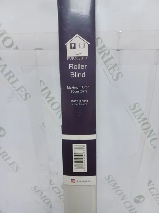 BOXED FURNISHED ROLLER BLIND CREAM MAX DROP 170CM (67") CUT TO SIZE