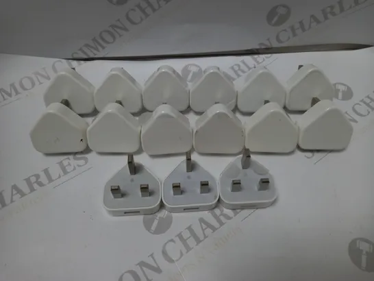 LOT OF APPROX 50 ASSORTED USB CHARGER UK WALL PLUG ADAPTERS	