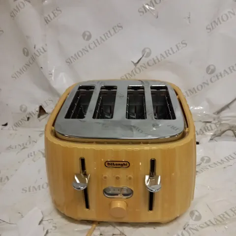 DELONGHI 4 SLICE TOASTER -  YELLOW 