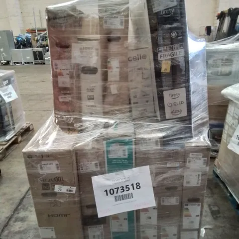 PALLET OF APPROXIMATELY 12 UNPROCESSED RAW RETURN TELEVISIONS TO INCLUDE;