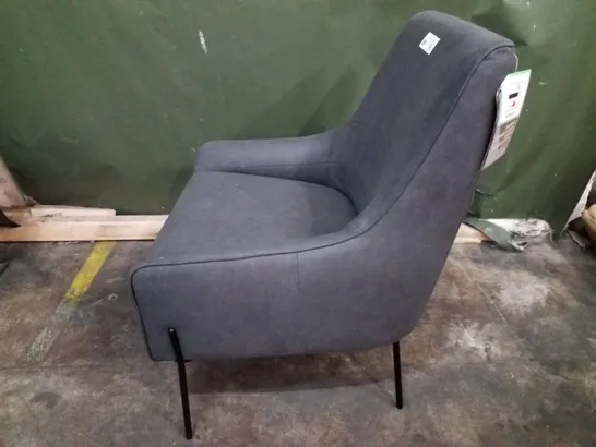 DARK GREY FABRIC DINING CHAIR