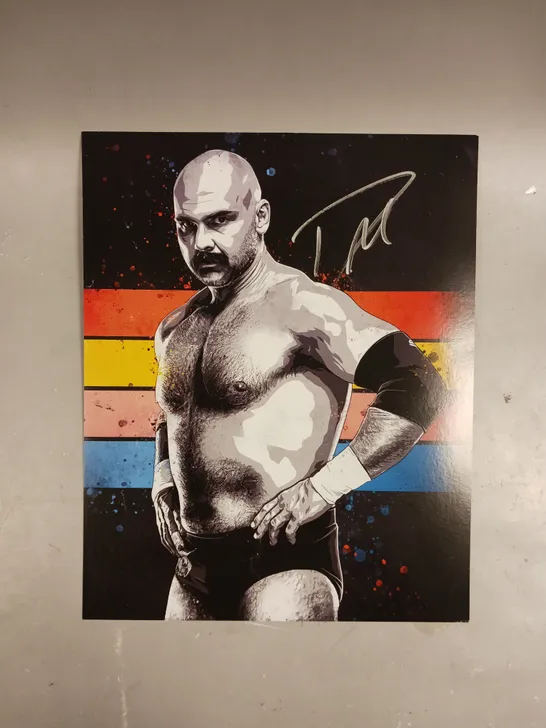 SET OF 4 SIGNED WRESTLING PHOTOGRAPHIC/ART PRINTS