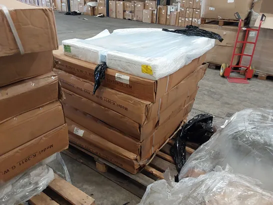 PALLET OF AQUALINE SHOWER CABIN PARTS AND 1 CAVALIER QUADRANT SHOWER TRAY