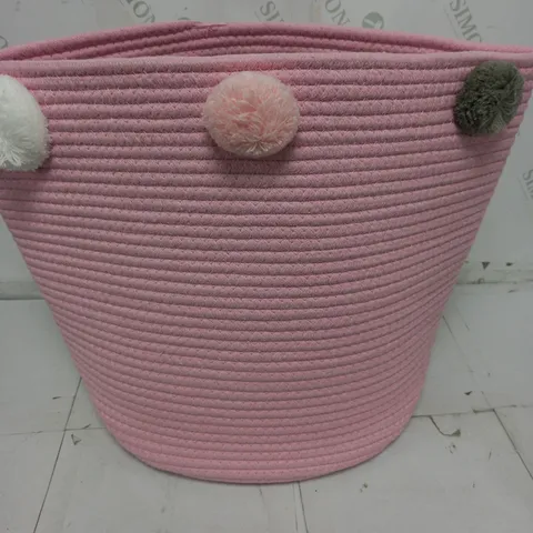 FABRIC STORAGE BUCKET IN PINK