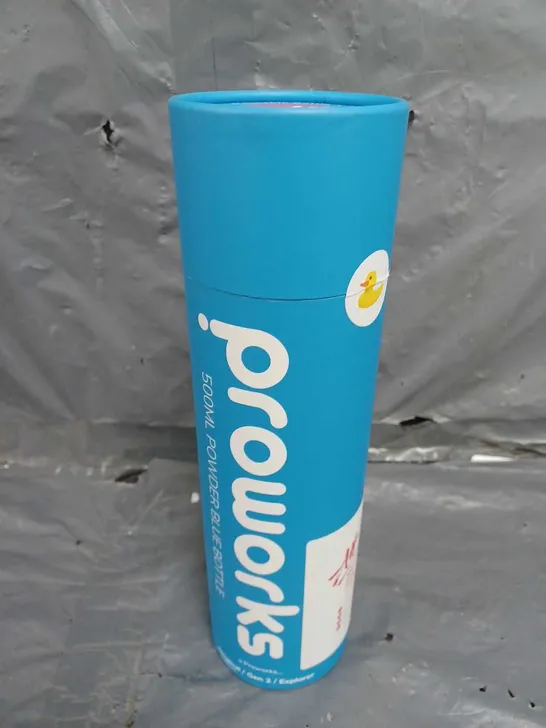 BOXED AND SEALED PROWORKS 500ml POWDER BLUE BOTTLE