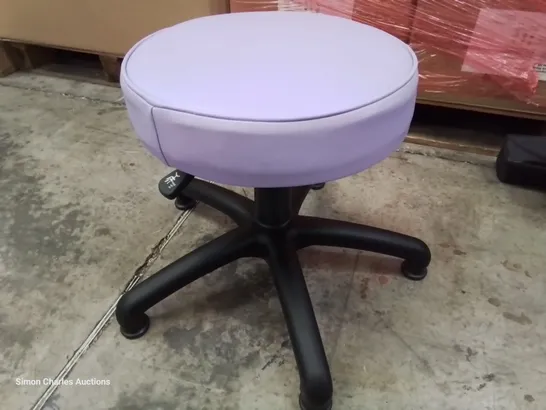 FIVE HEIGHT ADJUSTABLE CONSULTATION STOOLS MAUVE PU