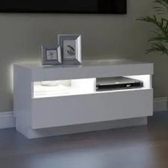 BOXED ANNAELLE TV STAND FOR TVS UP TO 70" WHITE/GREY 