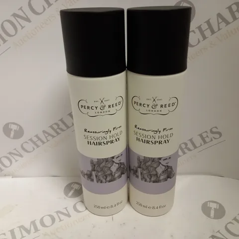 2 PERCY REED LONDON REASSURING FIRM SESSION HOLD HAIRSPRAYS (250ml)