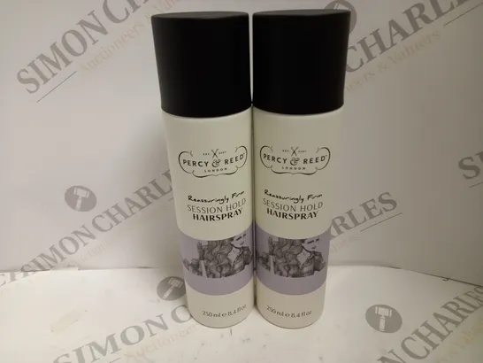 2 PERCY REED LONDON REASSURING FIRM SESSION HOLD HAIRSPRAYS (250ml)