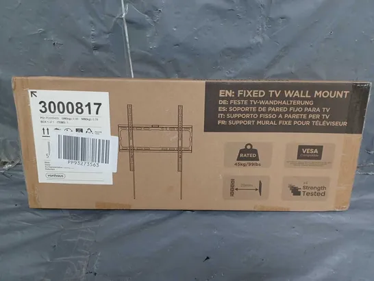 BOXED FIXED TV WALL MOUNT