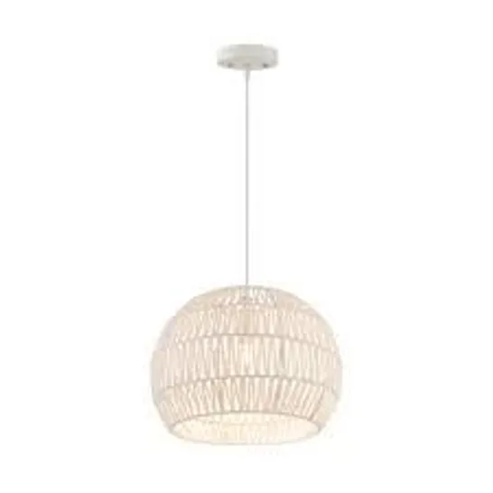 BOXED COSTWAY ROUND PAPER PENDANT CEILING LIGHT WITH ADJUSTABLE HANGING ROPE - BEIGE