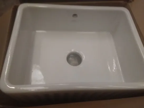 BOXED DEVOL BARLEY WHITE CERAMIC BASIN 