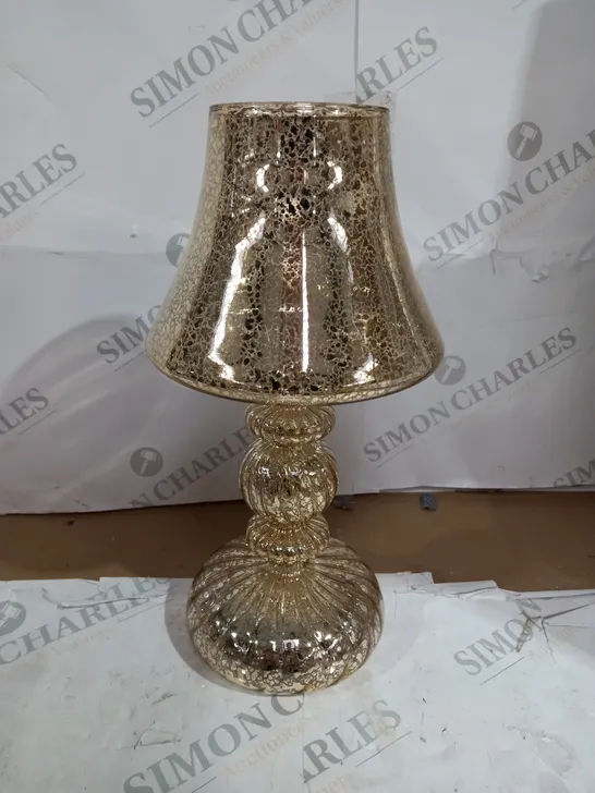 HOME REFLECTIONS PRE-LIT LED MERCURY GLASS LAMP GOLD