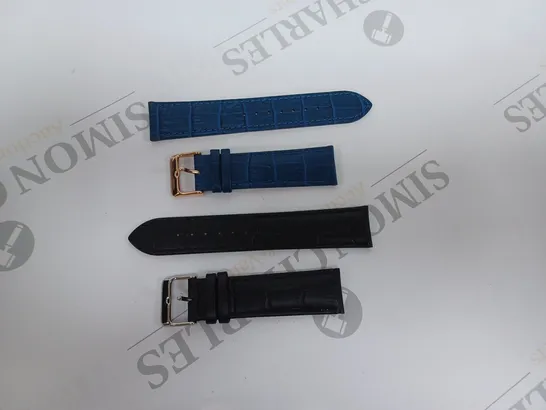 GENUINE LEATHER WATCH STRAPS X9 BLACK X1 NAVY