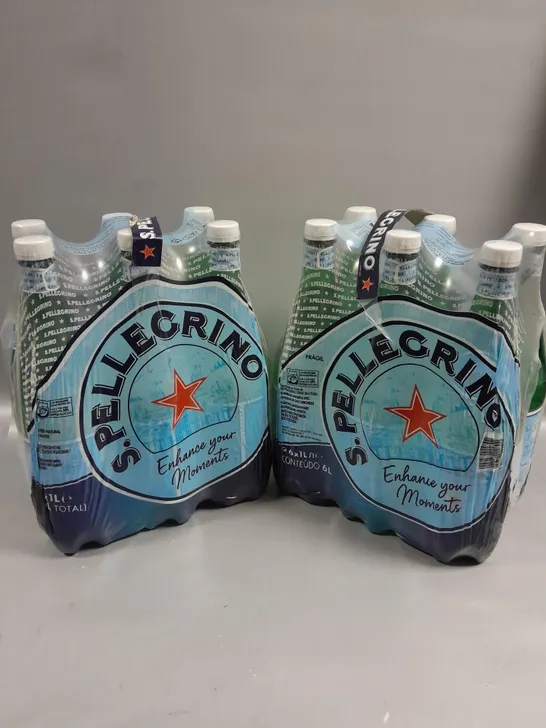 12 X S.PELLEGRINO SPARKLING NATURAL MINERAL WATERS - 12 X 1L