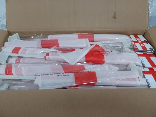 BOX OF ENGLAND CAR FLAGS 