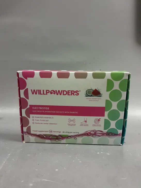 WILLPOWDERS ELECTROLYTE HYDRATION SACHETS - 28 X 6.5G