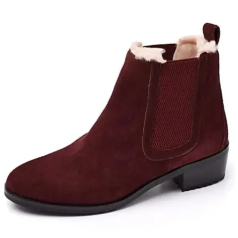 LOT OF 3 BOXED EMU AUSTRALIA ELLIN SUEDE CLARET ANKLE BOOTS - SIZE 7