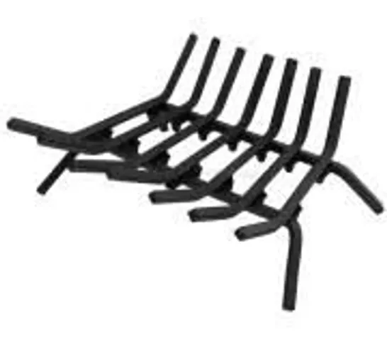 BOXED COSTWAY 18 INCH FIREPLACE LOG GRATE HEAVY DUTY STEEL FIREWOOD BURNING RACK HOLDER