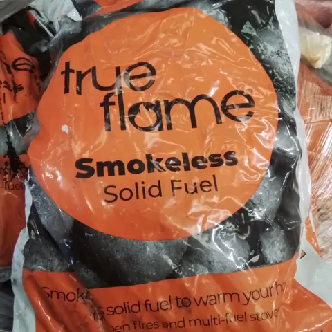 A PALLET TO CONTAIN APPROXIMATELY 90 X 10KG TRUE FLAME SMOKELESS SOLID FUEL BARBECUE CHARCOAL BRIQUETTES 