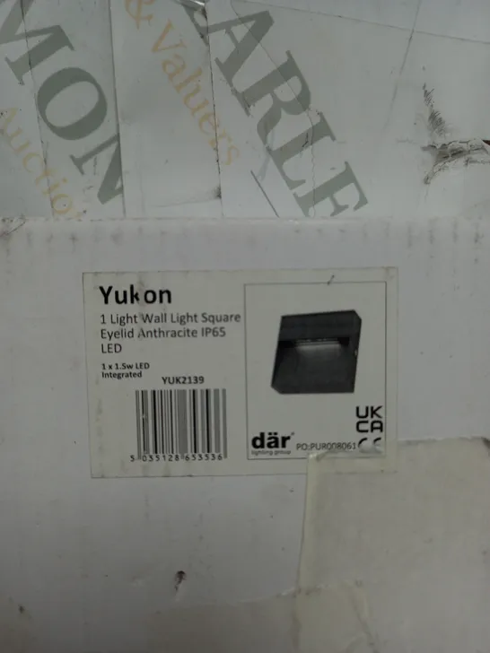 YUKON 1 LIGHT WALL LIGHT SQUARE EYELID ANTHRACITE IP65 LED