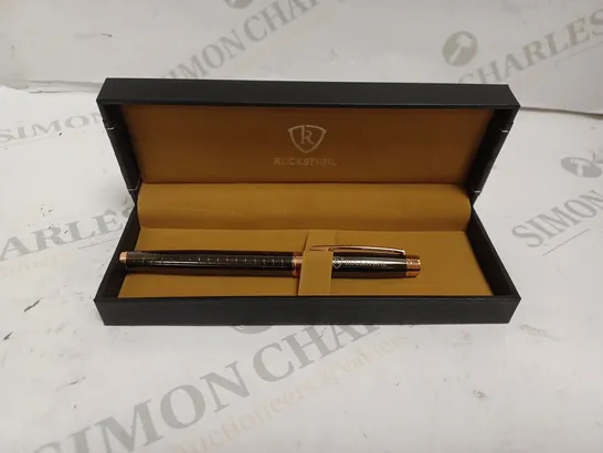 RUCKSTUHL STAINLESS STEEL LUXURY PEN IN GIFT BOX – HAND ASSEMBLED 