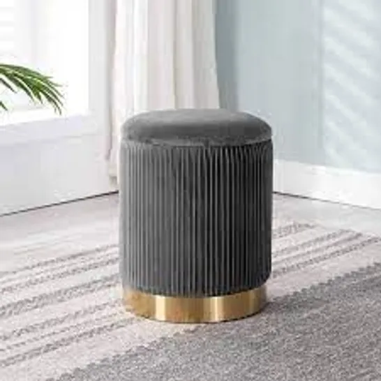 BOXED DESIGNER MEDIUM STORAGE STOOL GREY