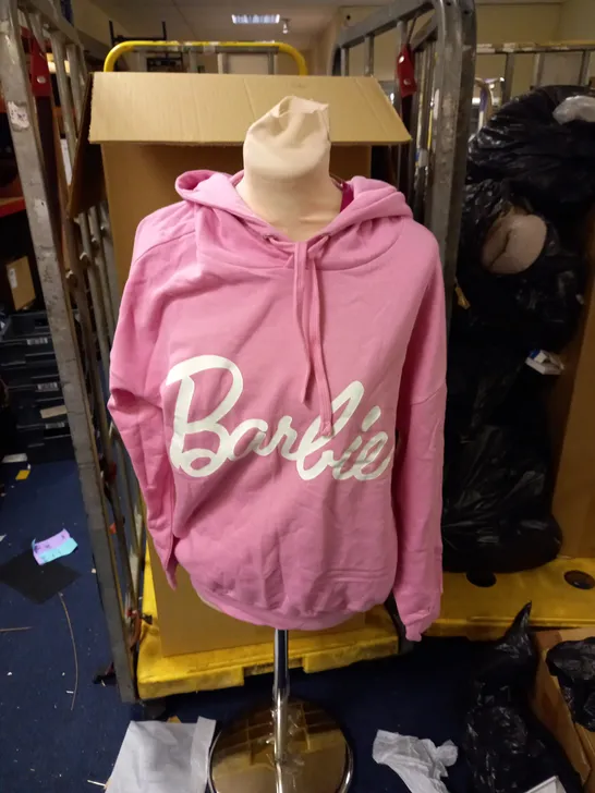 PINK BARBIE HOODIE SIZE 8-10