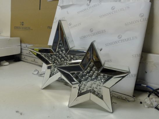 JM BY JULIEN MACDONALD SET OF 2 ENCAPSULATED CRYSTAL STARS