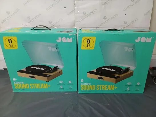 2 BOXED JAM SOUNDSTREAM+ TURNTABLES