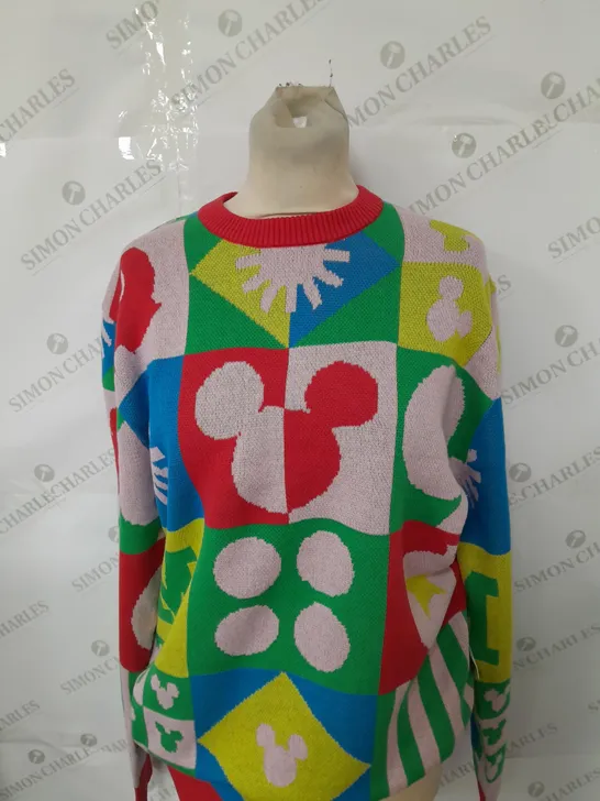 DISNEY CHRISTMAS JUMPER MICKEY POP MEMPHIS SIZE S | M 