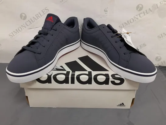 BOXED PAIR OF ADIDAS VS PACE 2.0 SHOES IN NAVY/RED UK SIZE 9