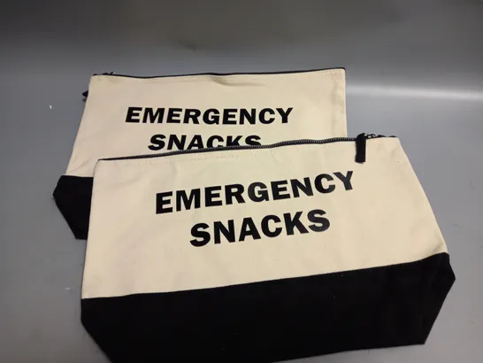 LOT OF 2 PICNIC BAGS EMERGENCY SNACKS