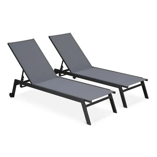 BOXED DARGAN 168CM LONG RECLINING SET OF 2 CHAISE