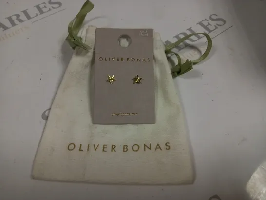 OLIVER BONAS GOLD PLATED STUD EARRINGS