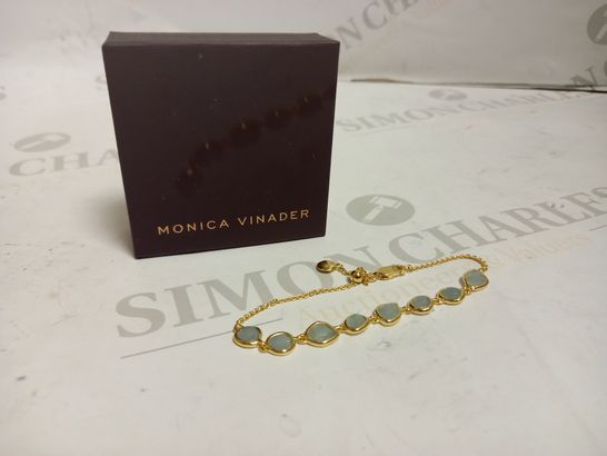 MONICA VINADER MOONSTONE NUGGET CLUSTER 18CT GOLD PLATED CHAIN BRACELET