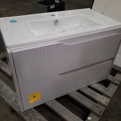 BRAND NEW 2 DRAWER VANITY UNIT WITH BASIN - 800×450×500MM