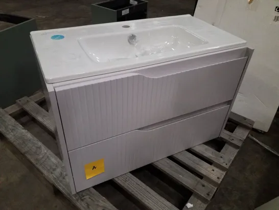 BRAND NEW 2 DRAWER VANITY UNIT WITH BASIN - 800×450×500MM