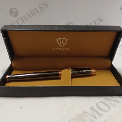 RUCKSTUHL STAINLESS STEEL LUXURY PEN IN ROSE GOLD COLOUR WITH GIFT BOX