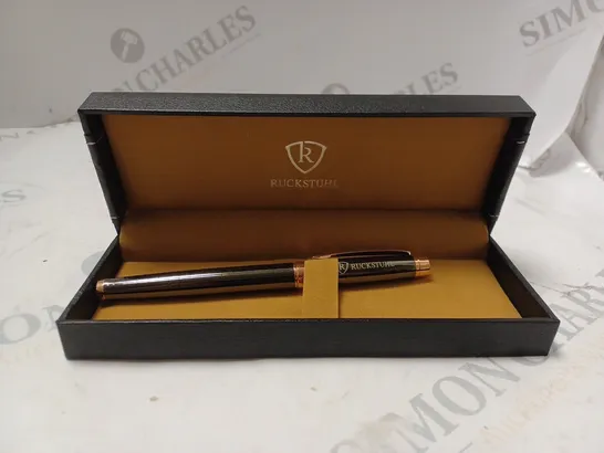 RUCKSTUHL STAINLESS STEEL LUXURY PEN IN ROSE GOLD COLOUR WITH GIFT BOX