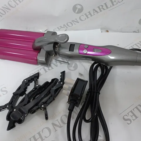 BOXED ENVIE TRIPLE BARRELLED CURLING TONGS 